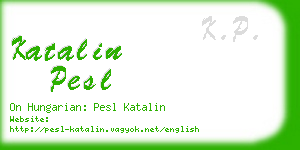 katalin pesl business card